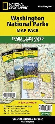 Washington national parks map - washington, (map