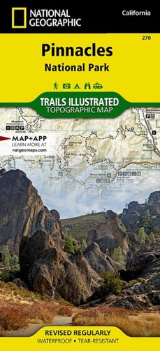Pinnacles national park - map, by